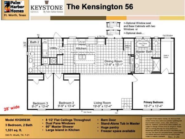 KH28563K Kensington Floorplan
