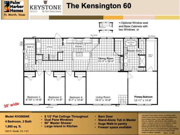 KH30604K Kensington Floorplan